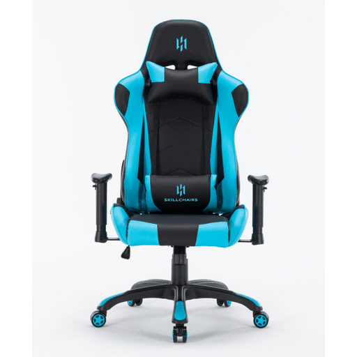 Chaise gaming SKILLCHAIRS Demon Blue – Confort et style avec dossier réglable à 180° et accoudoirs 2D. sur multitech.ma