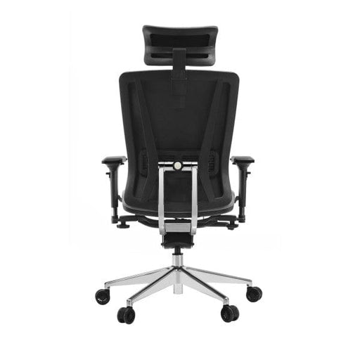 Fauteuil ergonomique SKILLCHAIRS T-086A-F (Gray) en tissu et mesh avec accoudoirs ajustables et appuie-tête réglable pour un confort optimal sur Multitech.ma