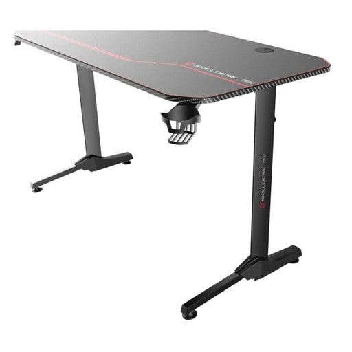 Bureau gaming SKILLDESK REDLINE, bureau avec grand plateau pour un setup gaming complet, conception robuste et design dynamique avec accents rouges pour un look sportif – Découvrez-le sur multitech.ma