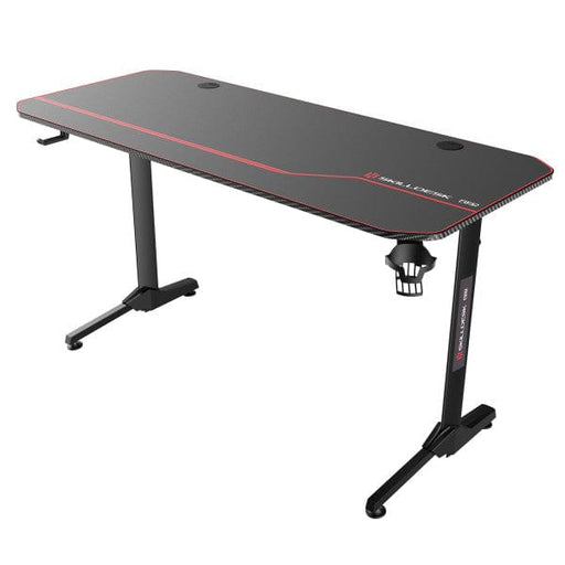 Bureau gaming SKILLDESK REDLINE, bureau avec grand plateau pour un setup gaming complet, conception robuste et design dynamique avec accents rouges pour un look sportif – Découvrez-le sur multitech.ma