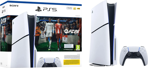 Sony PlayStation 5 Slim 1TB SSD avec EA SPORTS FC26 connectique HDMI USB-A USB-C