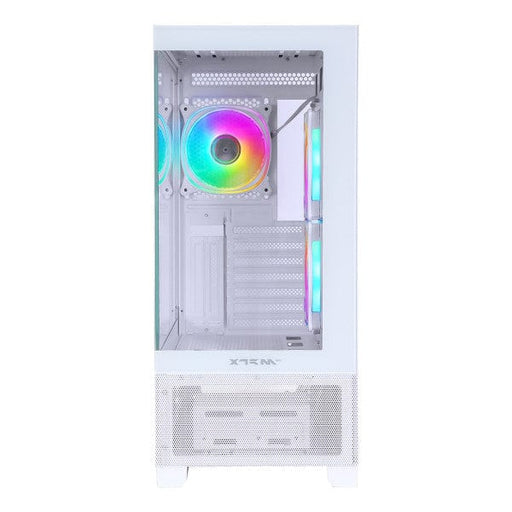 Boîtier PC Moyen Tour XTRMLAB DELTA Blanc avec verre trempé et ventilateurs ARGB sur multitech.ma.