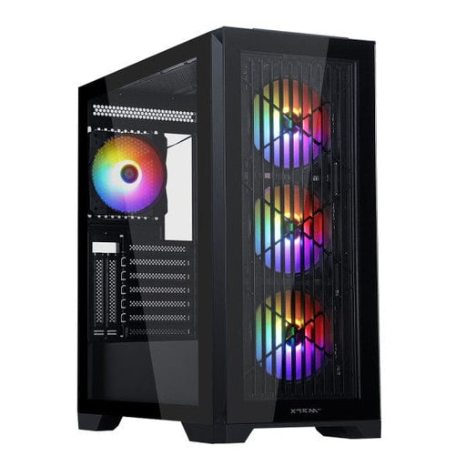 Boîtier PC Moyen Tour XTRMLAB GHOST Noir avec verre trempé et ventilateurs ARGB sur multitech.ma