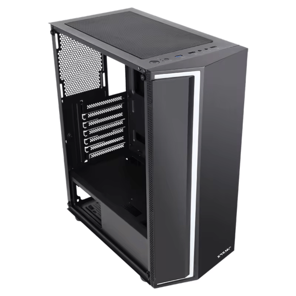 Boîtier PC Moyen Tour XTRMLAB HELIX avec verre trempé et ventilateur ARGB sur multitech.ma