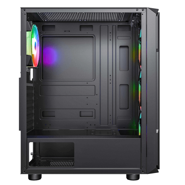 Boîtier PC Moyen Tour XTRMLAB Optix avec fenêtre en verre trempé et ventilateurs ARGB sur multitech.ma