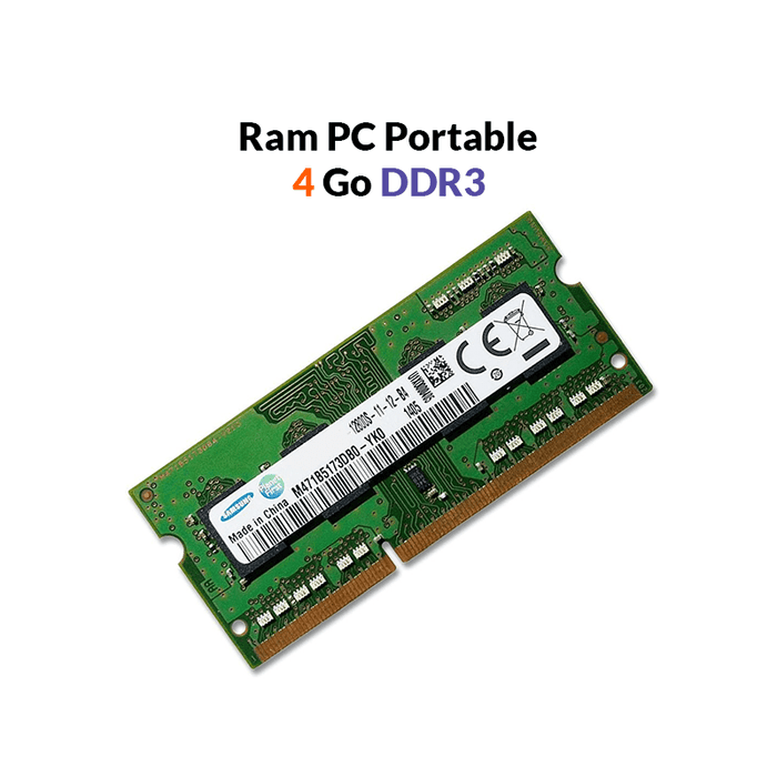 Carte mémoire RAM portable 204 broches DDR3L résistante à l'usure et à la  corrosion pour ordinateur portable, ordinateur portable (1333 MHz, 4 Go)