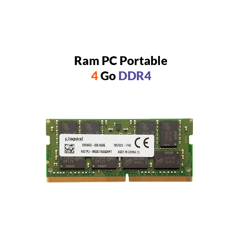 Mémoire Ram Pc Portable 4 Go DDR4 — Multitech Maroc